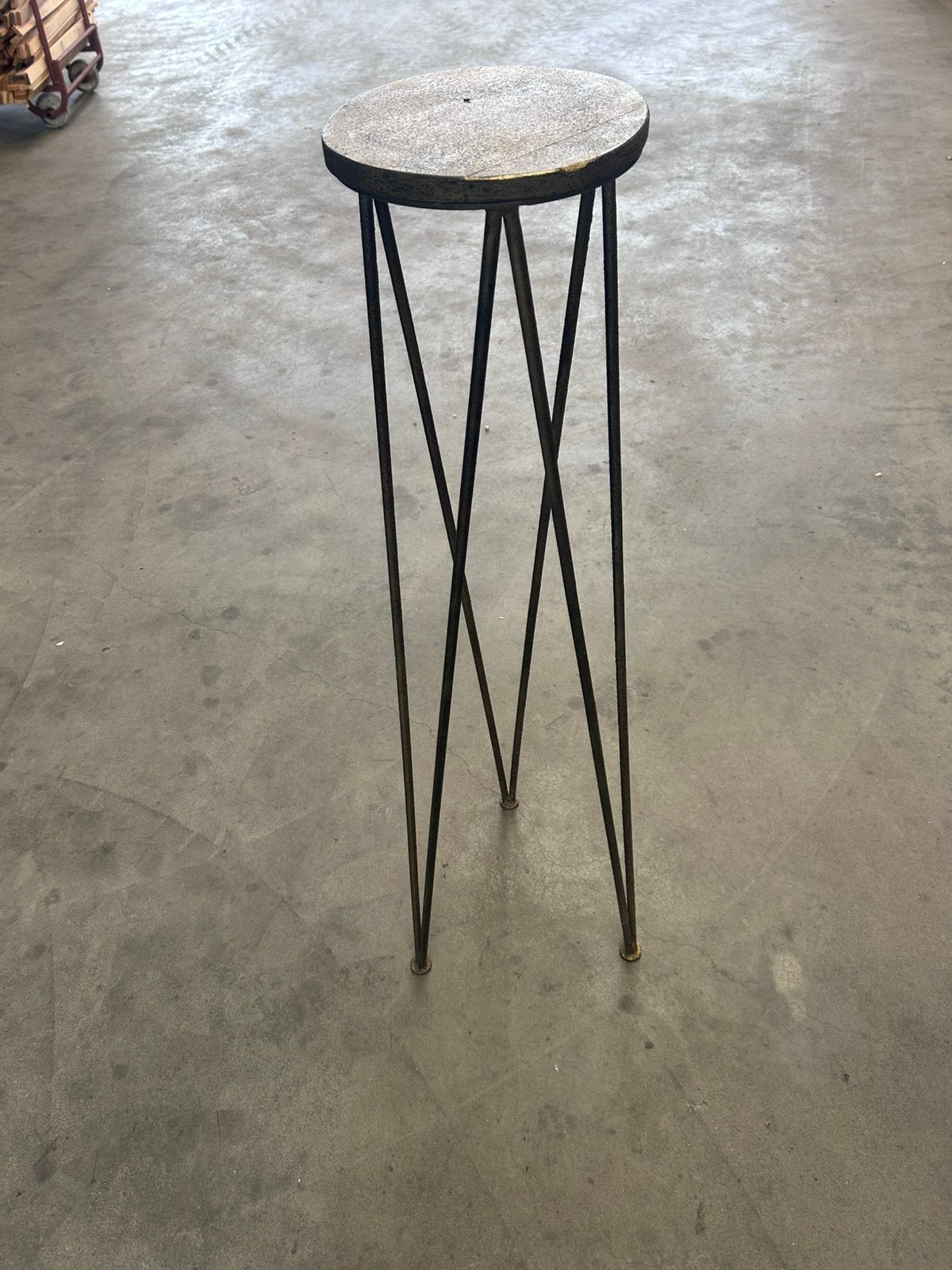 Plantentafel tafel plant planten gietijzer ijzer design, Huis en Inrichting, Ophalen, Minder dan 55 cm, Metaal of Aluminium, Rond