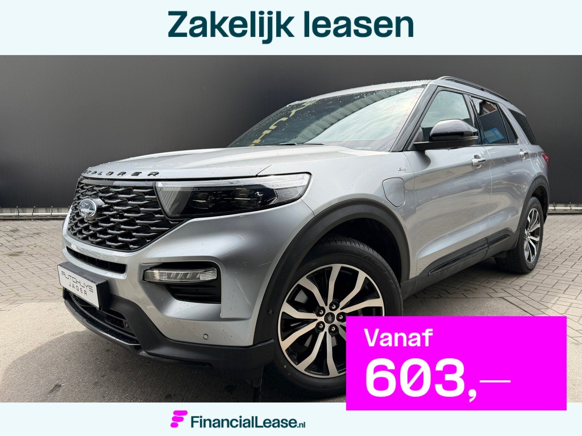 Ford Explorer 3.0 V6 EcoBoost PHEV ST-Line - 7p Pano Massage, Automaat, Dealer onderhouden, Zwart, Bedrijf