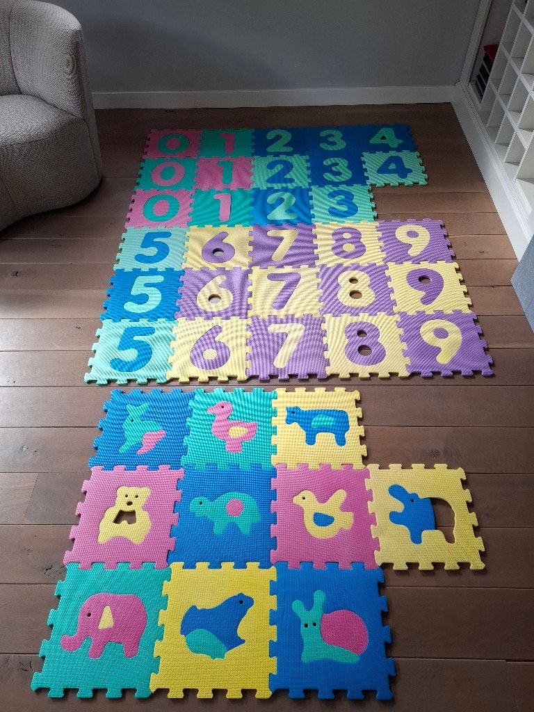 Puzzel speelmatten: cijfers en dieren (schuim/foam), Ophalen, Gebruikt, Jongen of Meisje