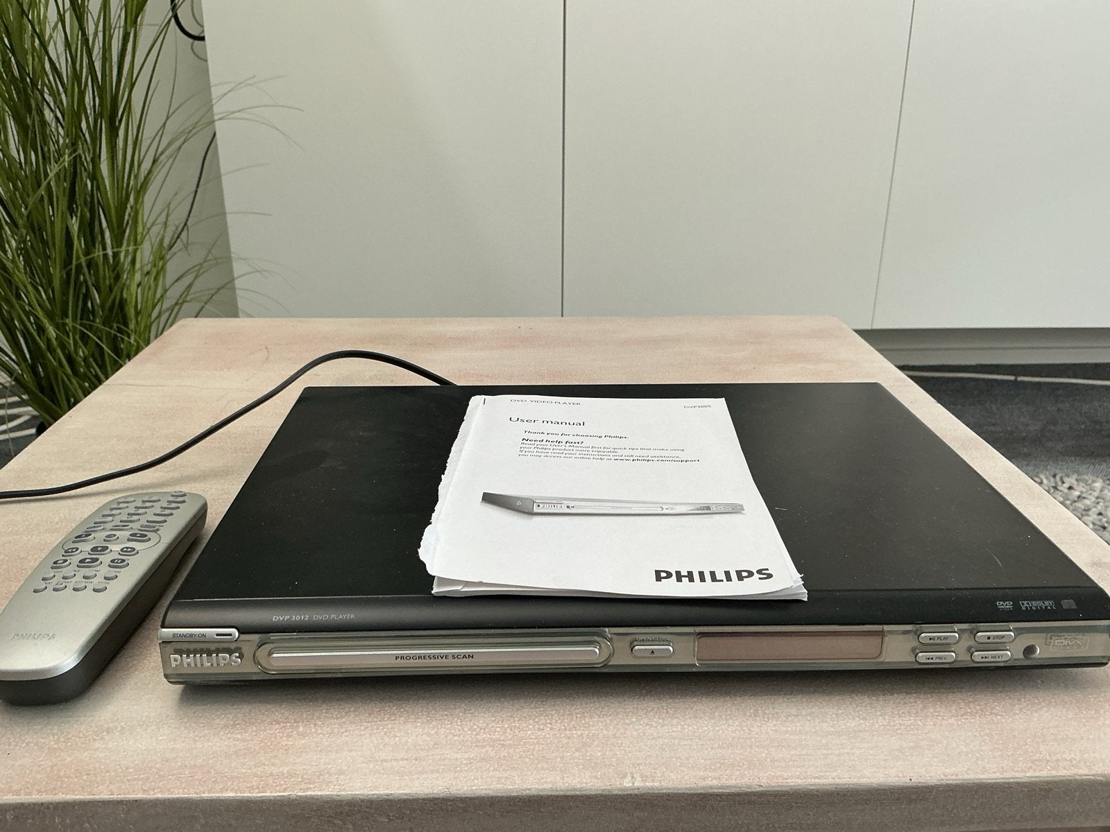 Philips DVP3012 DVD-speler met afstandsbediening en handleid, Ophalen, Gebruikt, Dvd-speler, Philips