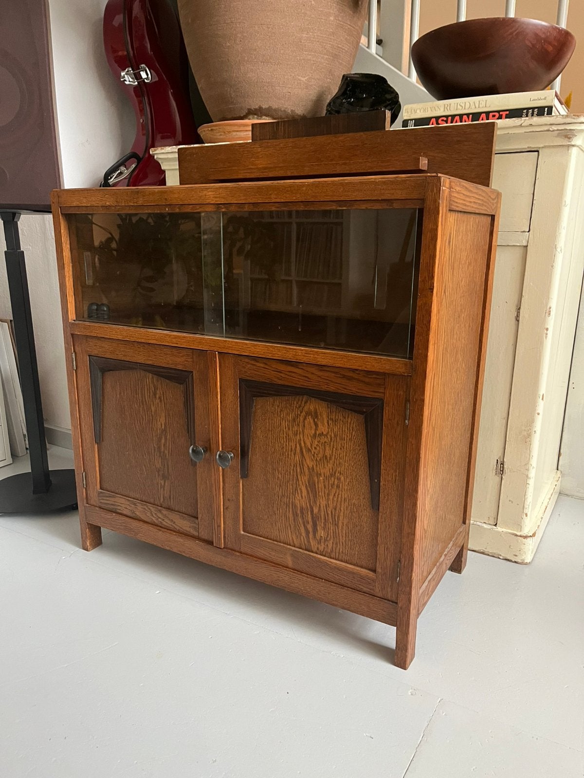 Mooi origineel art deco thee kastje van hout, Ophalen