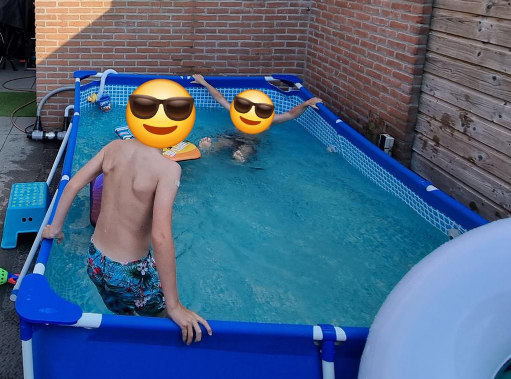 Intex zwembad+overkapping+zandfilterpomp, Ophalen, Zo goed als nieuw, Opzetzwembad, Rechthoekig