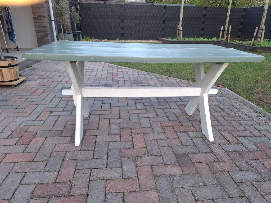 Eikenhouten Tafel, Tuin en Terras, Tuintafels, Ophalen, Gebruikt, Rechthoekig, Hout