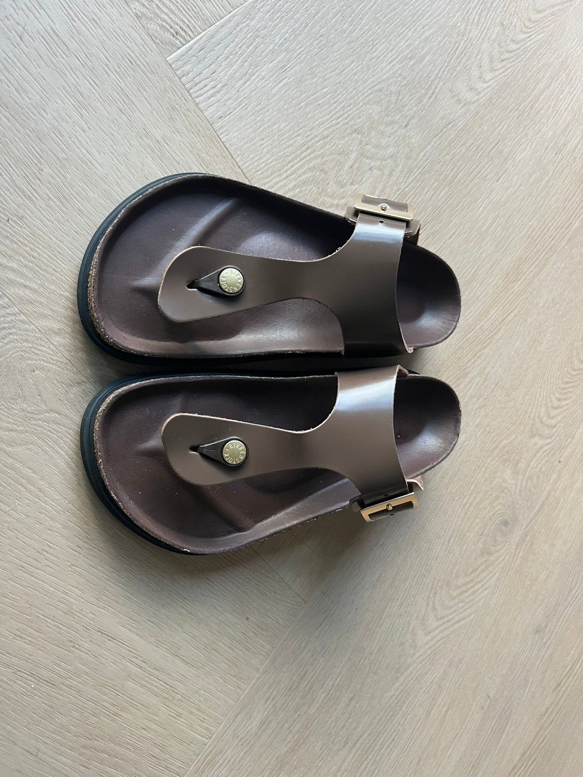 Birkenstock regular fit 37, Ophalen of Verzenden, Zo goed als nieuw, Goud, Overige materialen