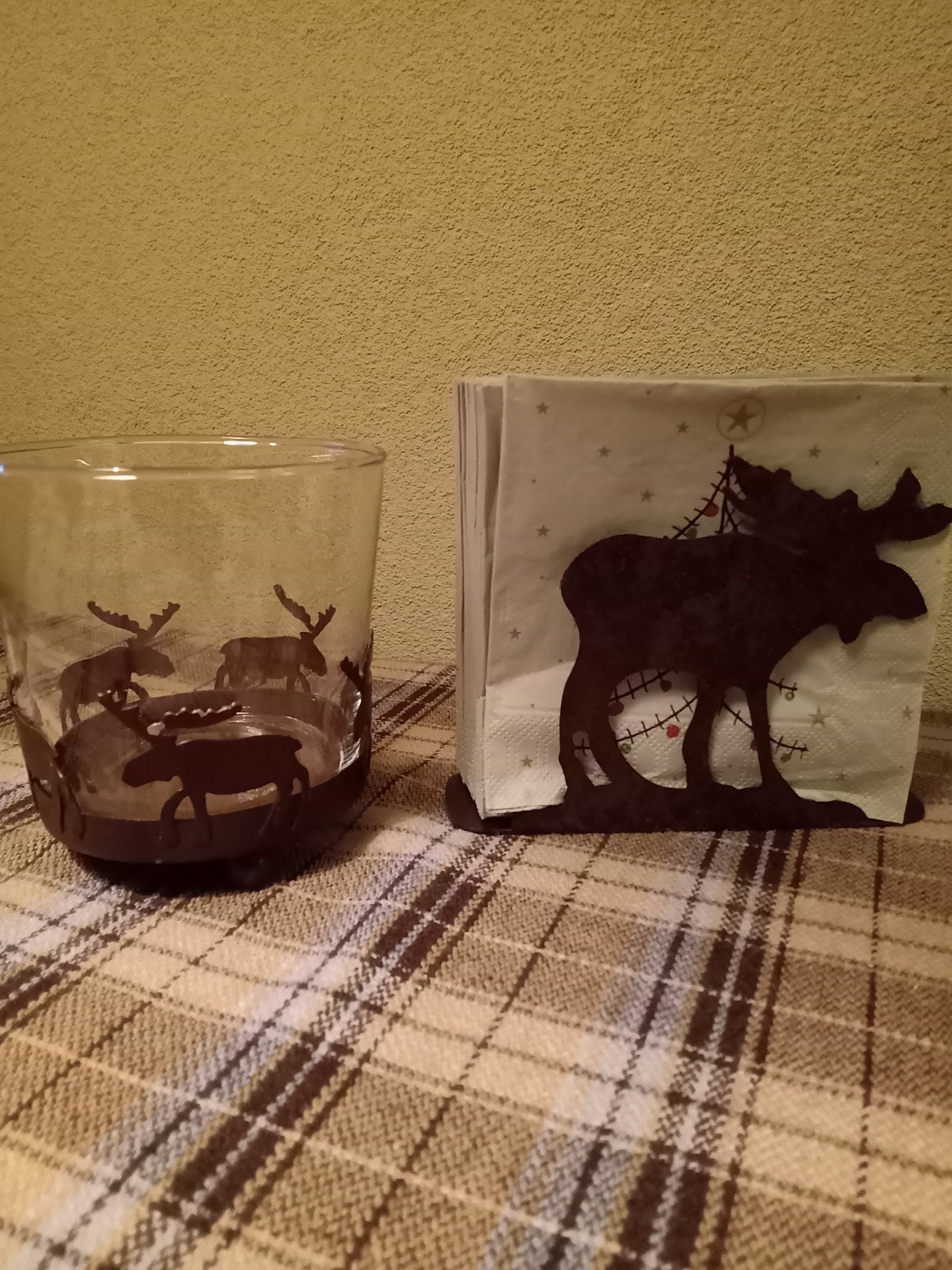 Kerst waxinelichthouder / servet houder eland, Diversen, Ophalen of Verzenden