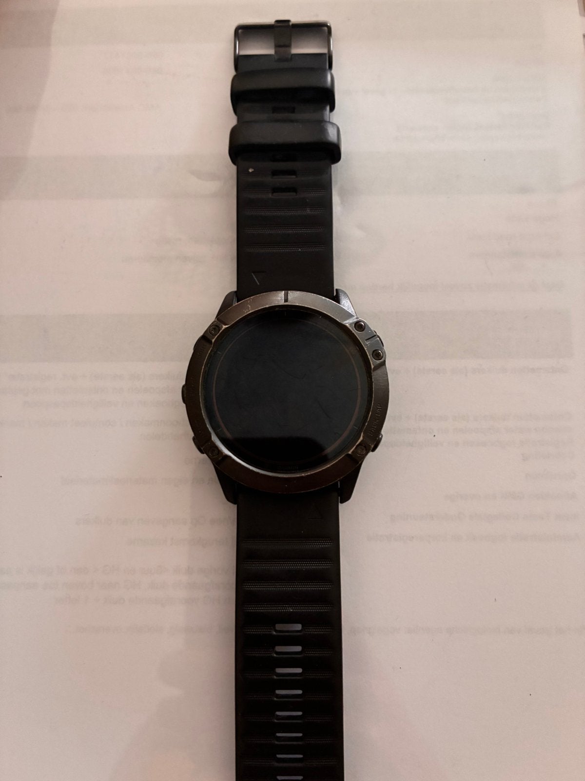 Garmin Fenix 6x Pro Solar, Stappen, Zwart, Ophalen of Verzenden, Zo goed als nieuw