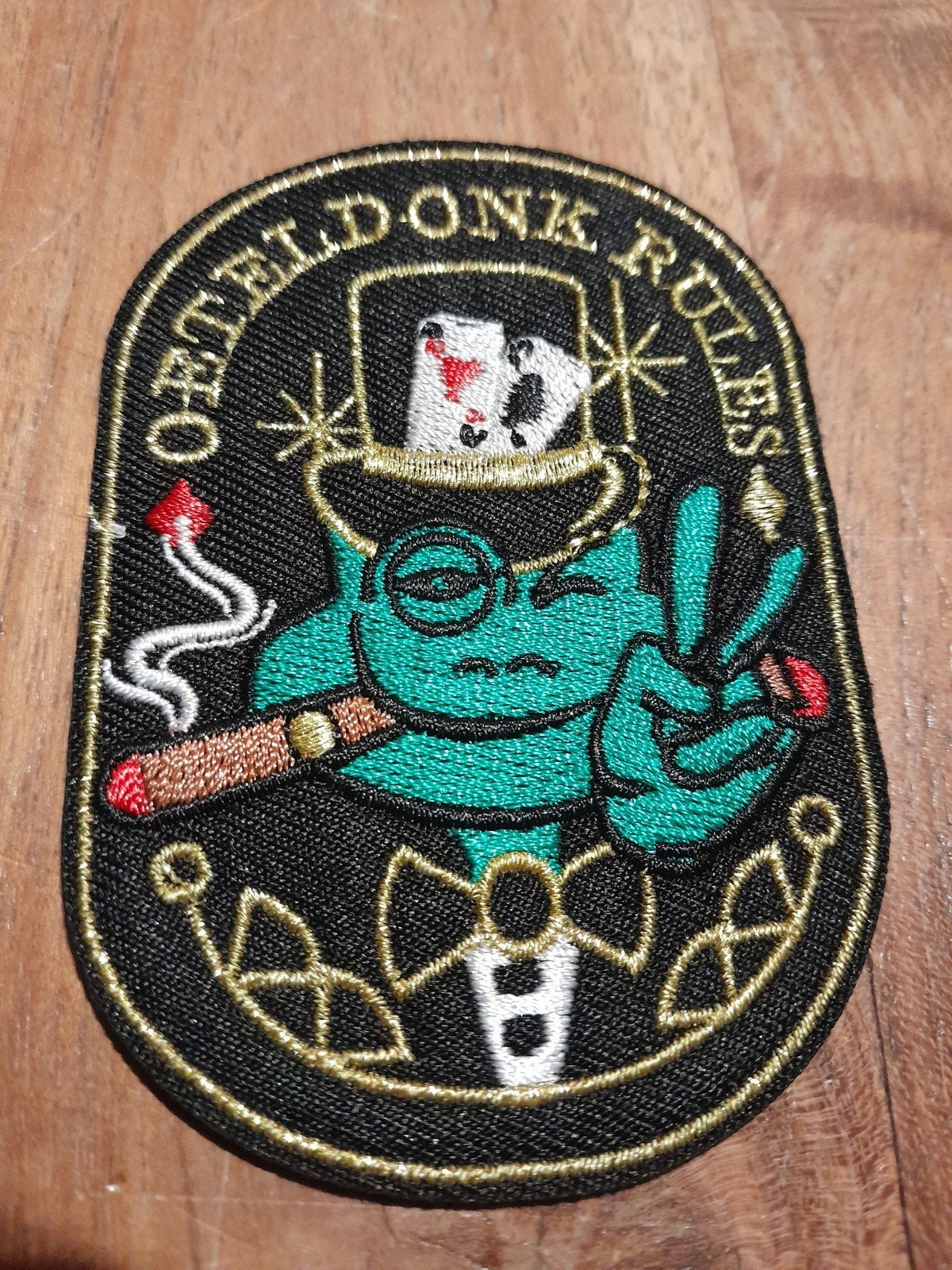 Oeteldonk Rules Kikker Patch - Geborduurde Carnaval Embleem, Ophalen of Verzenden, Nieuw, Sticker