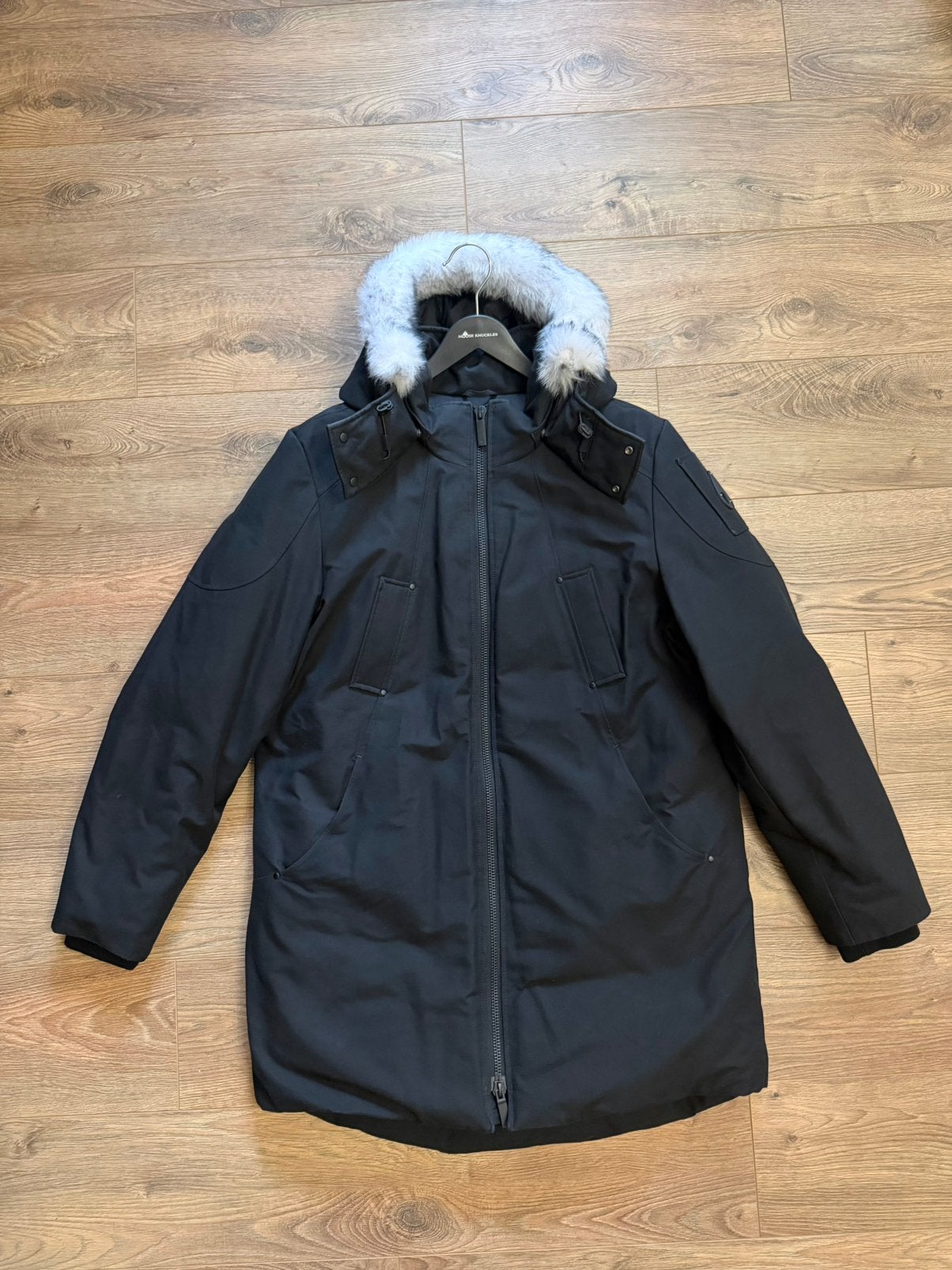 Moose Knuckles winterjas XL – als nieuw + certificaat, Ophalen of Verzenden, Zo goed als nieuw, Maat 56/58 (XL), Zwart