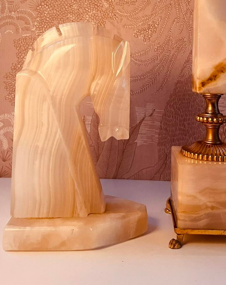 Vintage paardenbeeld in onyx!, Ophalen of Verzenden