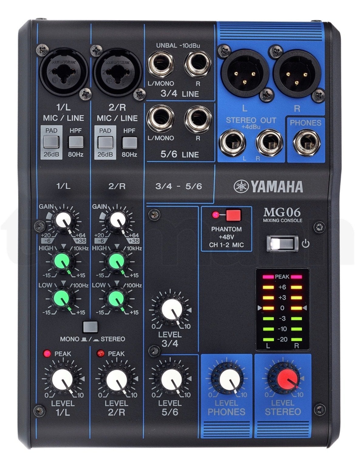 Yamaha MG06 Mengpaneel - Zo goed als nieuw, Ophalen, Zo goed als nieuw, Minder dan 5 kanalen, Microfooningang