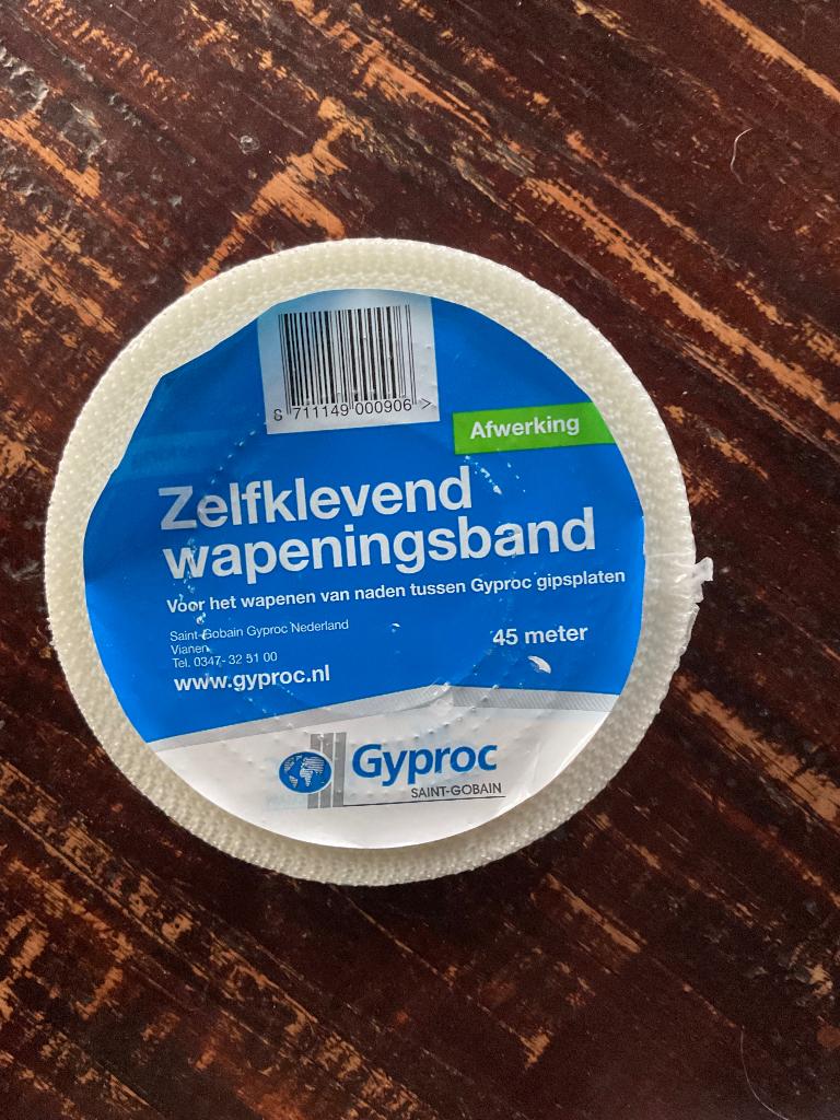 Gyproc wapeningsband, Doe-het-zelf en Verbouw, Platen en Panelen, Ophalen