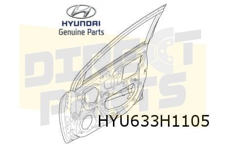 Hyundai i10 (1/14-2/20)  voorportier links (te spuiten) (bij