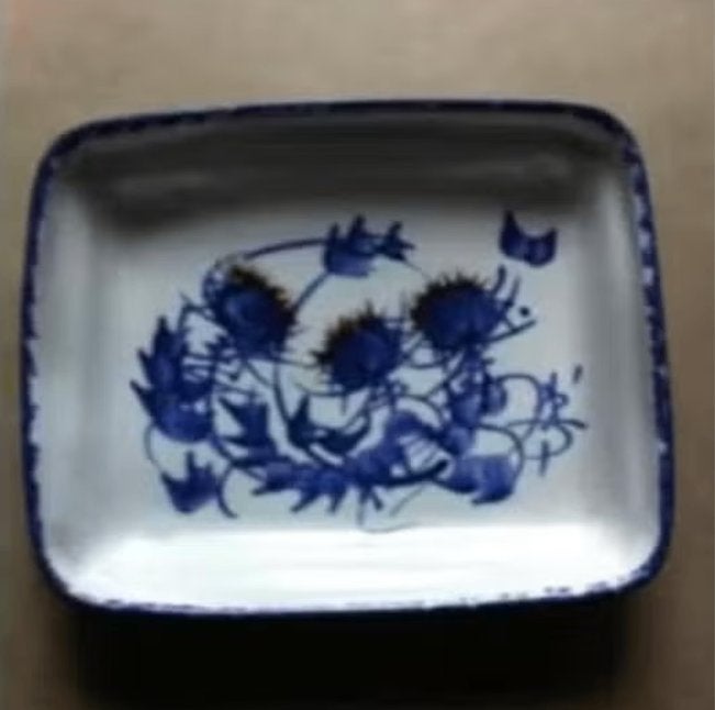 Oven schaaltje blauw keramiek Br 20 L25 H4cm, Huis en Inrichting, Keuken | Servies, Keramiek, Ophalen of Verzenden, Overige stijlen