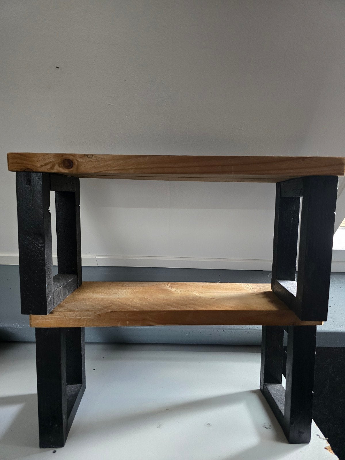 Houten vensterbank krukjes, Ophalen, Met plank(en), Minder dan 50 cm, Gebruikt