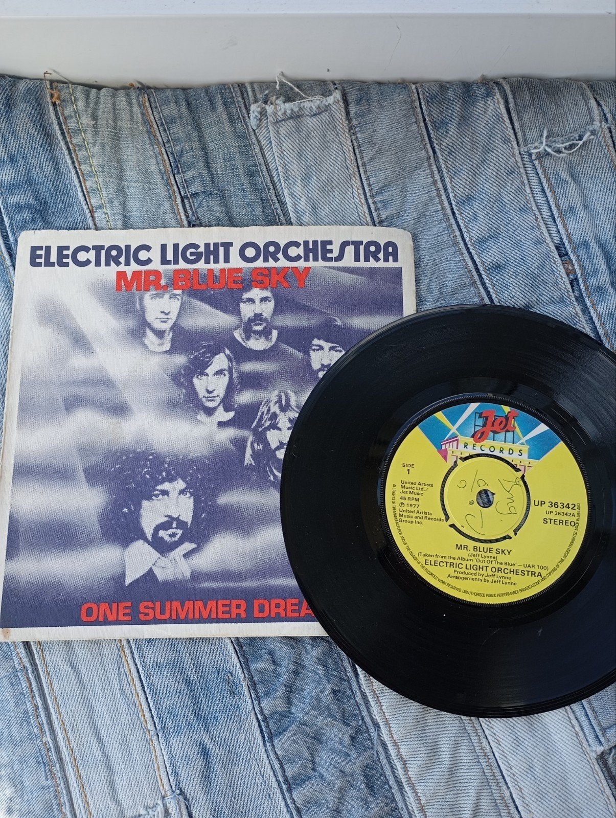 Electric Light Orchestra - Mr. Blue Sky / One Summer Dream, Gebruikt, Originele persing, 7 inch, Ophalen of Verzenden