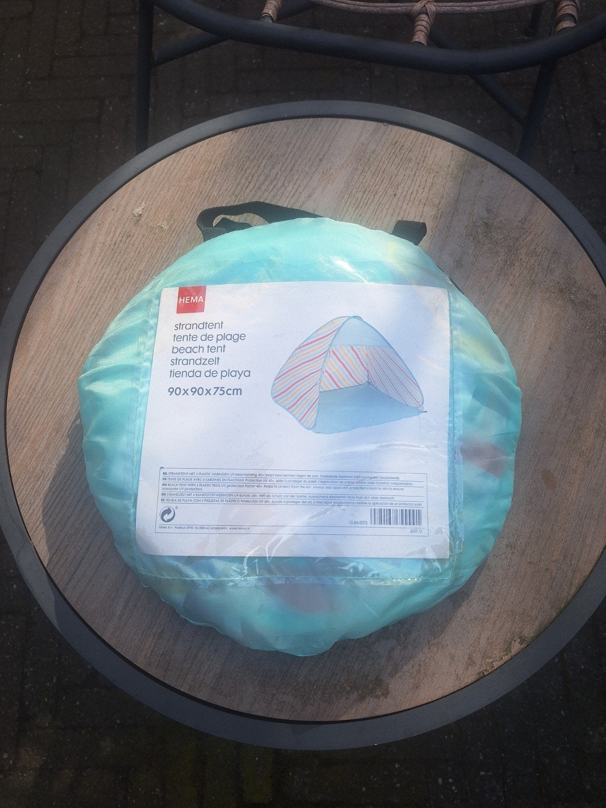 Hema strandtent 90x90x75cm - Nieuw in verpakking, Ophalen, Nieuw, Tot en met 2