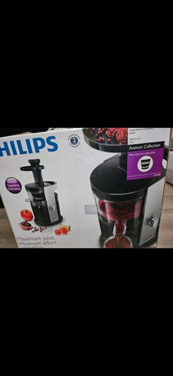 Philips sap centrifuge, Minder dan 1 liter, Ophalen, Gebruikt, 1 snelheid