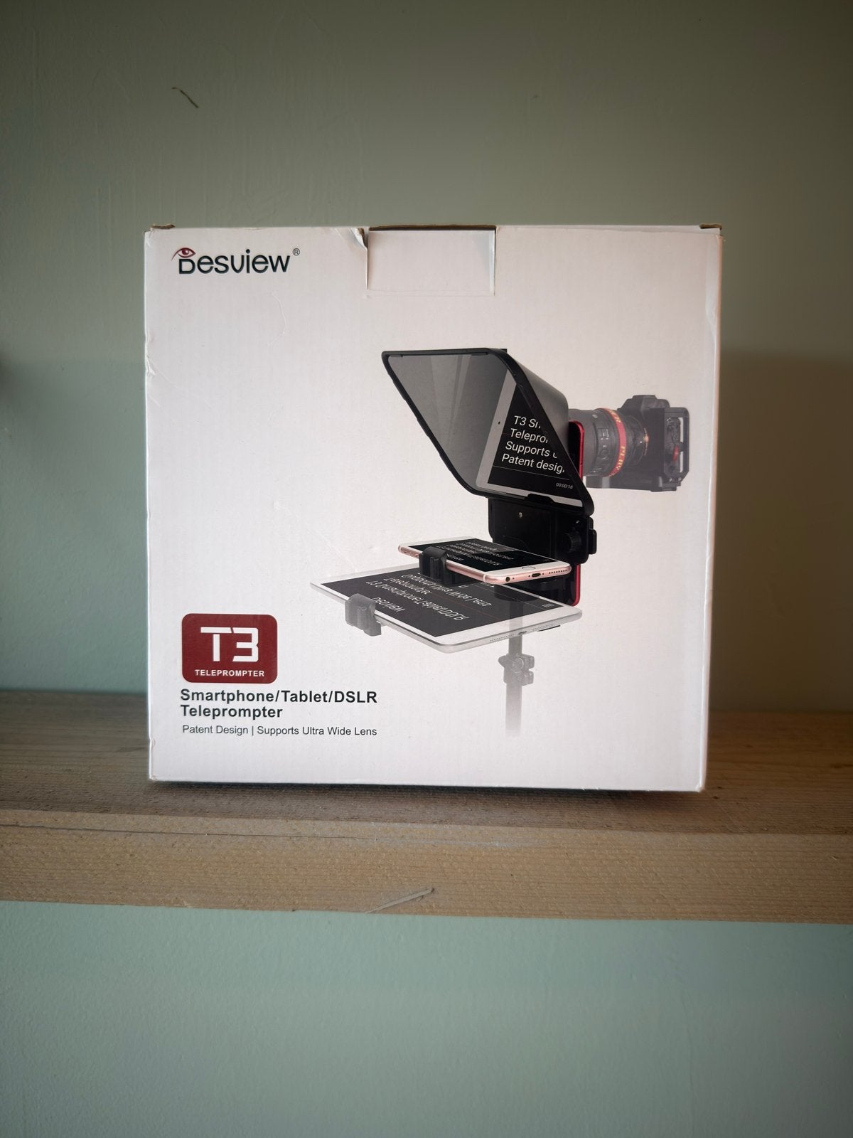 Desview T3 Teleprompter voor Smartphone/Tablet/DSLR, Audio, Tv en Foto, Fotografie | Professionele apparatuur, Overige merken