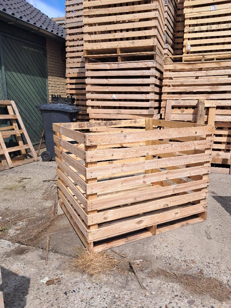 ca 250 palletkisten te koop, Doe-het-zelf en Verbouw, Kratten en Dozen, Ophalen, Gebruikt, 100 cm of meer, 60 cm of meer