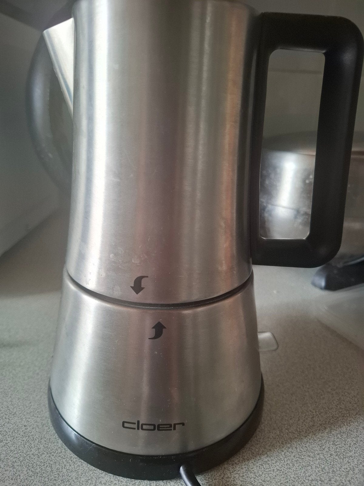 Cloer RVS Elektrische Koffiepot - Zo goed als nieuw, 1 tot 2 liter, Ophalen of Verzenden, Zo goed als nieuw, Rvs