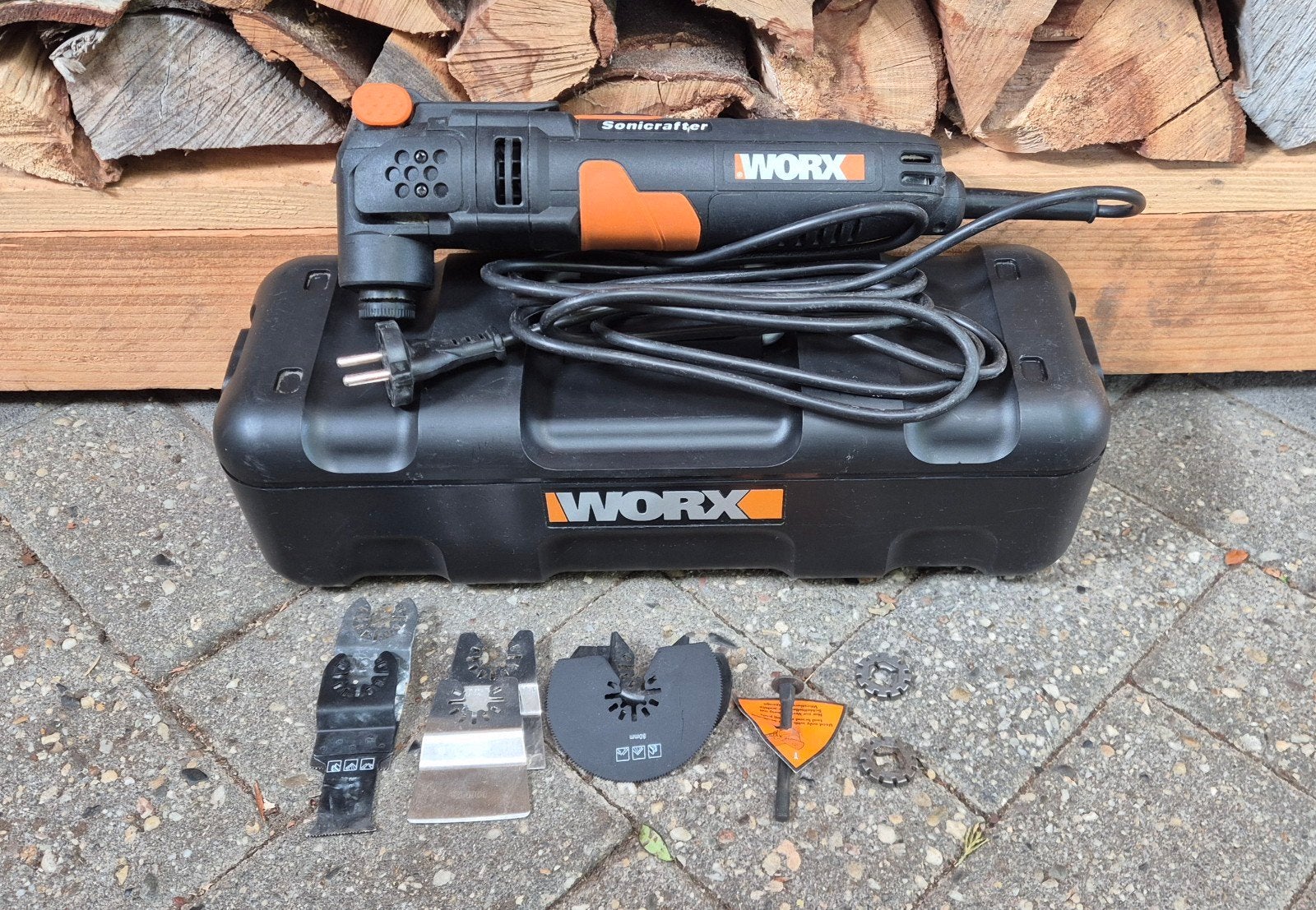 WORX Sonicrafter Multitool 250W – zo goed als nieuw + koffer, Ophalen of Verzenden, Zo goed als nieuw, Minder dan 600 watt, Overige typen