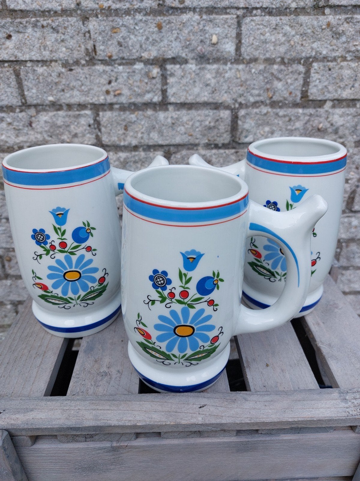 Vintage porseleinen bierpullen Lubiana, Ophalen of Verzenden, Porselein, Overige stijlen, Overige typen