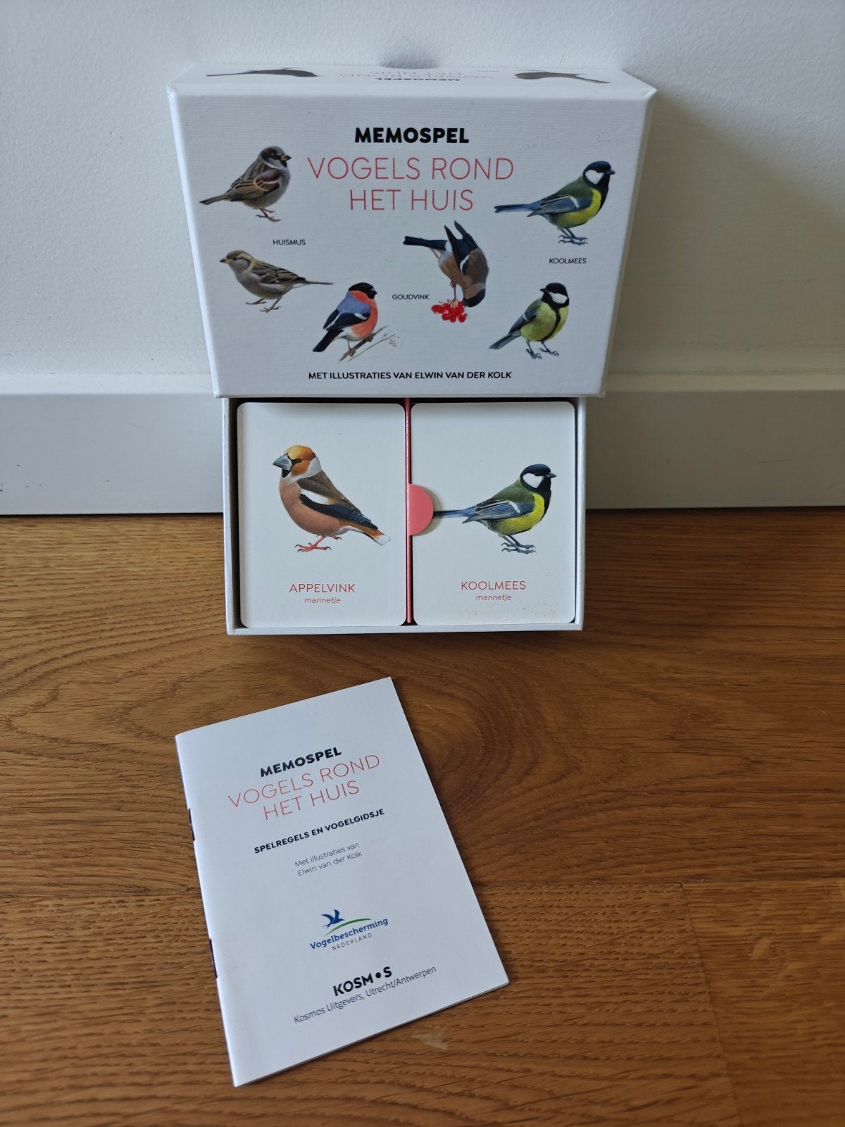Memospel Vogels Rond Het Huis - Educatief Gezelschapsspel, Een of twee spelers, Ophalen of Verzenden, Zo goed als nieuw, Kosmos