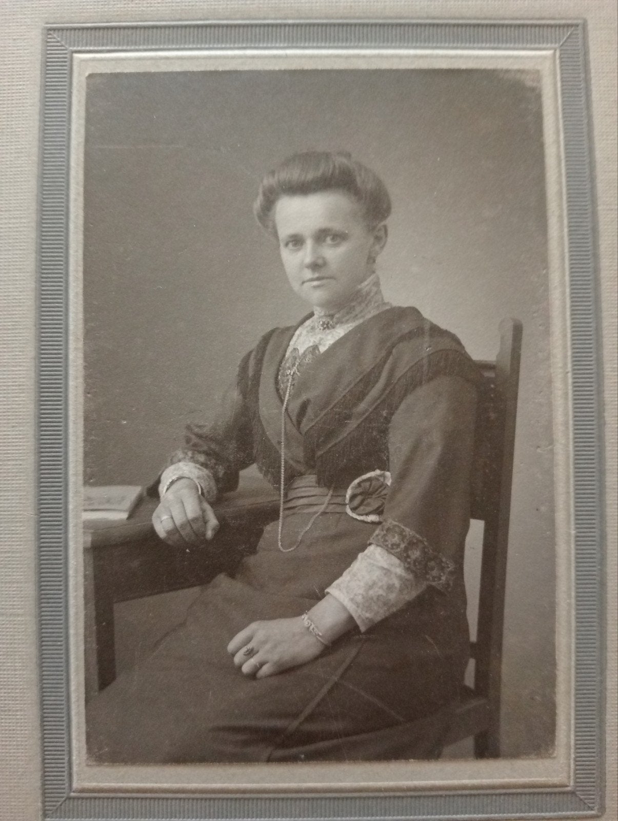 2 x kabinetkaart foto Echtpaar circa 1900, Ophalen of Verzenden
