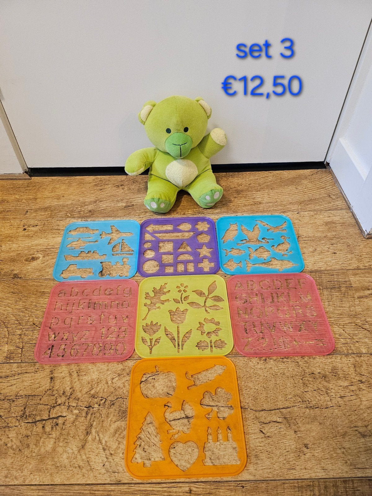 3.) Tupperware tuppertoys set sjablonen gekleurd set 3, Ophalen of Verzenden, Gebruikt, Overige kleuren, Overige typen