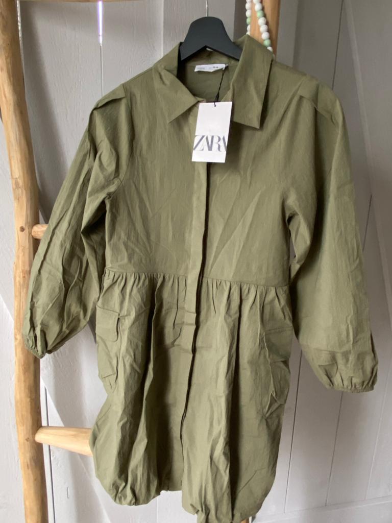 Zara Ballonjurk Kaki/Groen Maat 164 Nieuw met Kaartjes, Ophalen of Verzenden, Nieuw