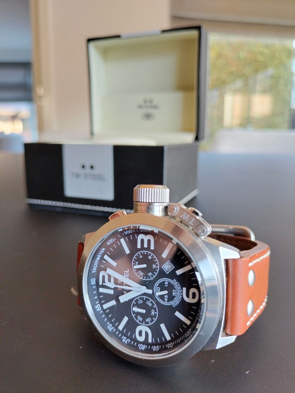 TW Steel Horloge - TW6 Chronograph, Ophalen of Verzenden, Gebruikt, Leer, Overige merken