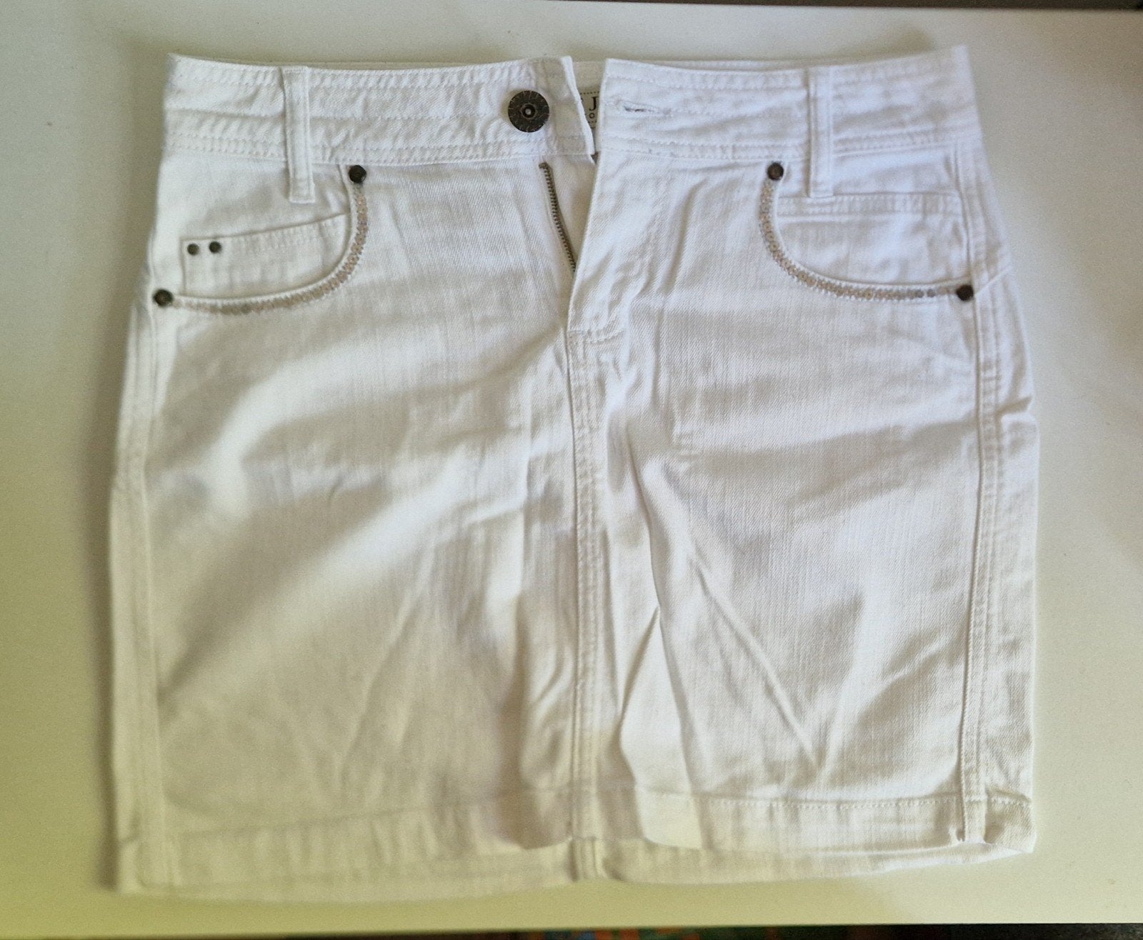 Witte spijkerrok van FITT JEANS, maat 38, Maat 38/40 (M), Wit, Ophalen of Verzenden, Zo goed als nieuw