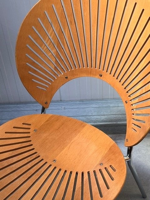 Trinidad eettafelstoel Nanna Ditzel design eetkamerstoel, Gebruikt, Jaren 90, Bruin, .