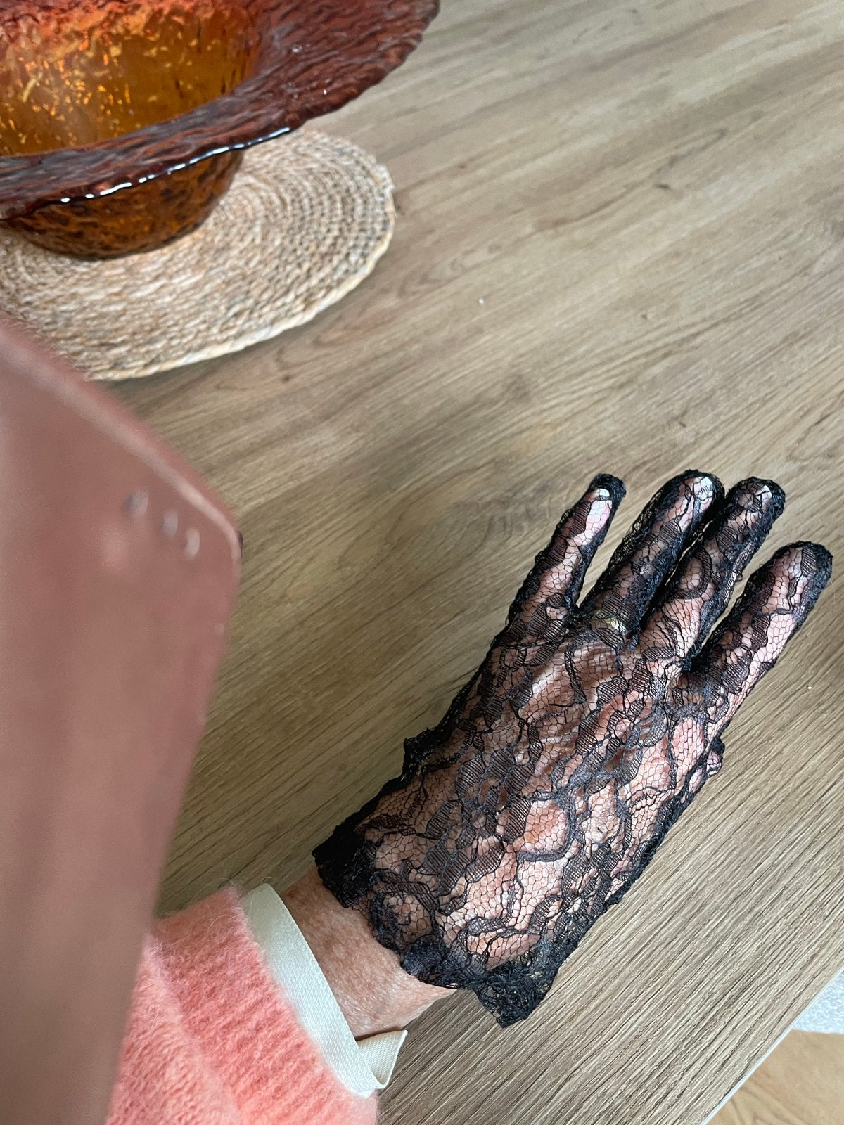 Elegante Kanten Handschoenen Maat 7 voor Zomer en Meer, Ophalen of Verzenden, Gedragen, Handschoenen