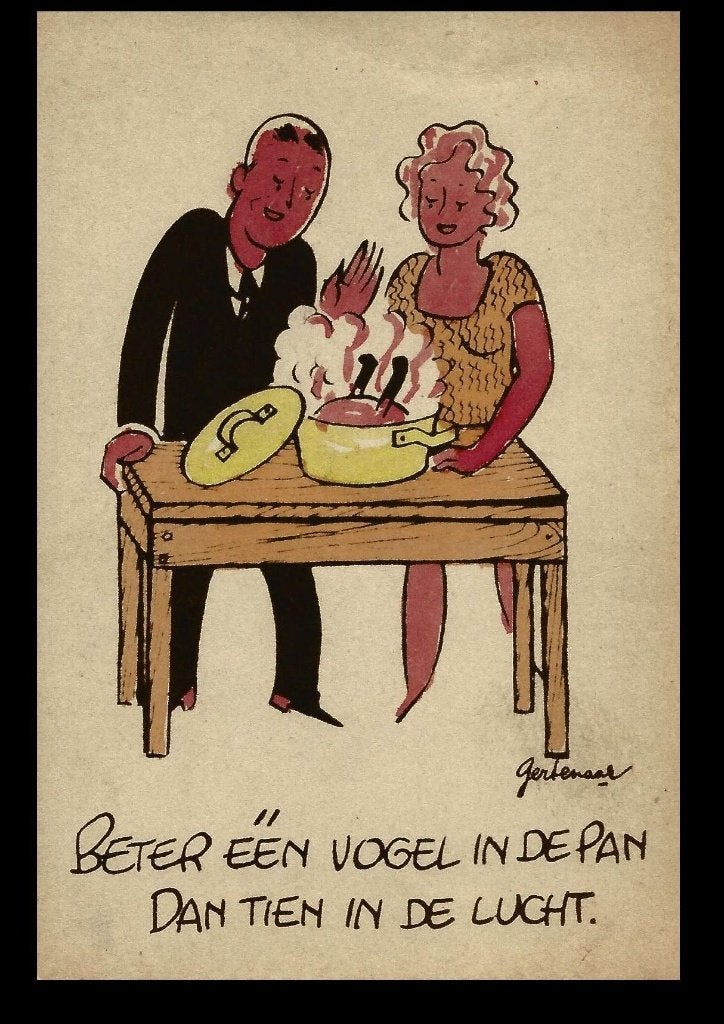 Piet Gertenaar spreuken X20, Ophalen of Verzenden, 1940 tot 1960, Ongelopen, Sterren en Beroemdheden
