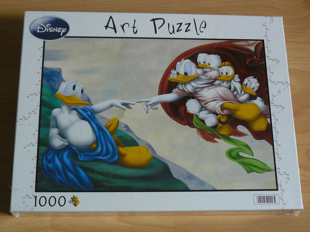 Art puzzle Disney The creation of Donald 1000 stukjes nieuw, Verzenden, 500 t/m 1500 stukjes, Nieuw