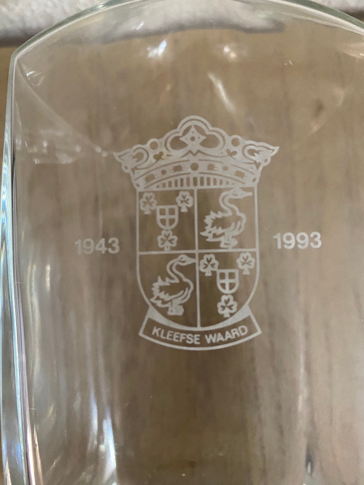 Leerdam? Wapen Leiden Karaf, Verzamelen, Glas en Borrelglaasjes, Ophalen of Verzenden, Zo goed als nieuw, Overige typen