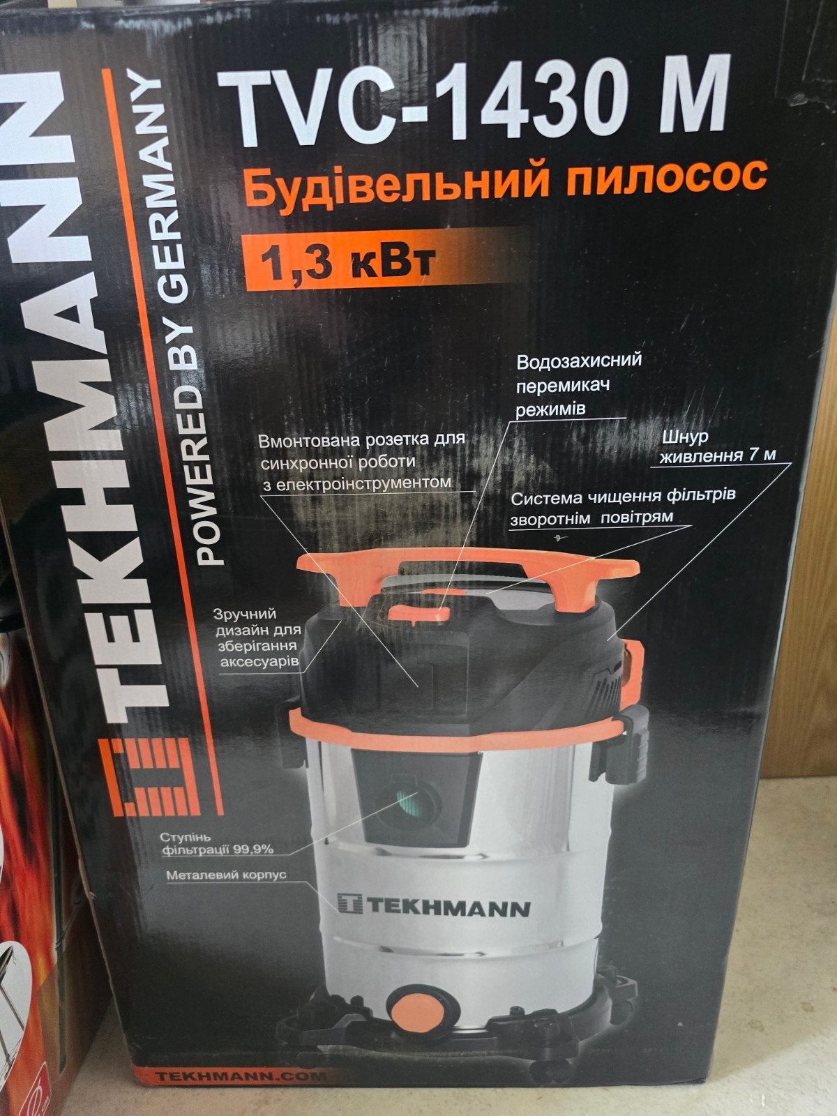 Tekhmann Nat/Droog Stofzuiger TVC-1430 M Nieuw & Ongebruikt, Ophalen of Verzenden