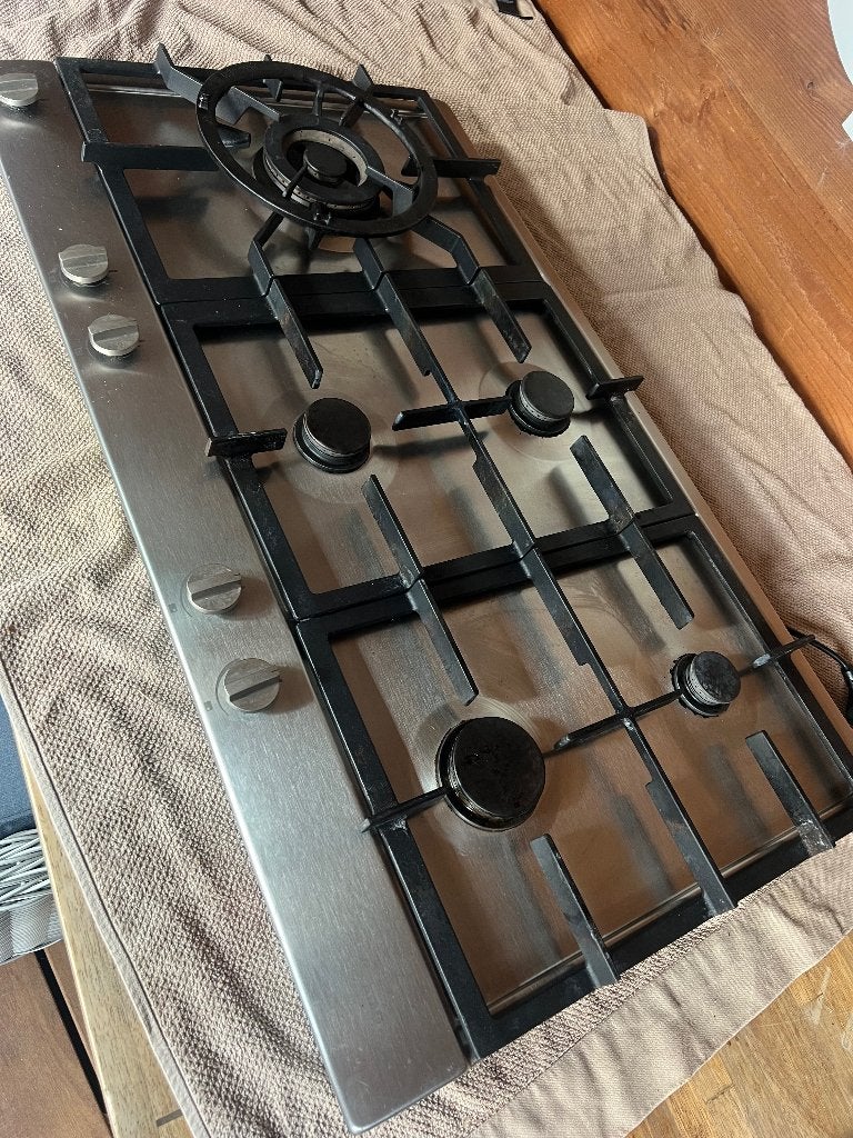 Mooie 5 pits gas inbouwkookplaat nismaat 86 x 49 Atag, Ophalen, Gebruikt, Meerkleurig, 50 tot 100 cm
