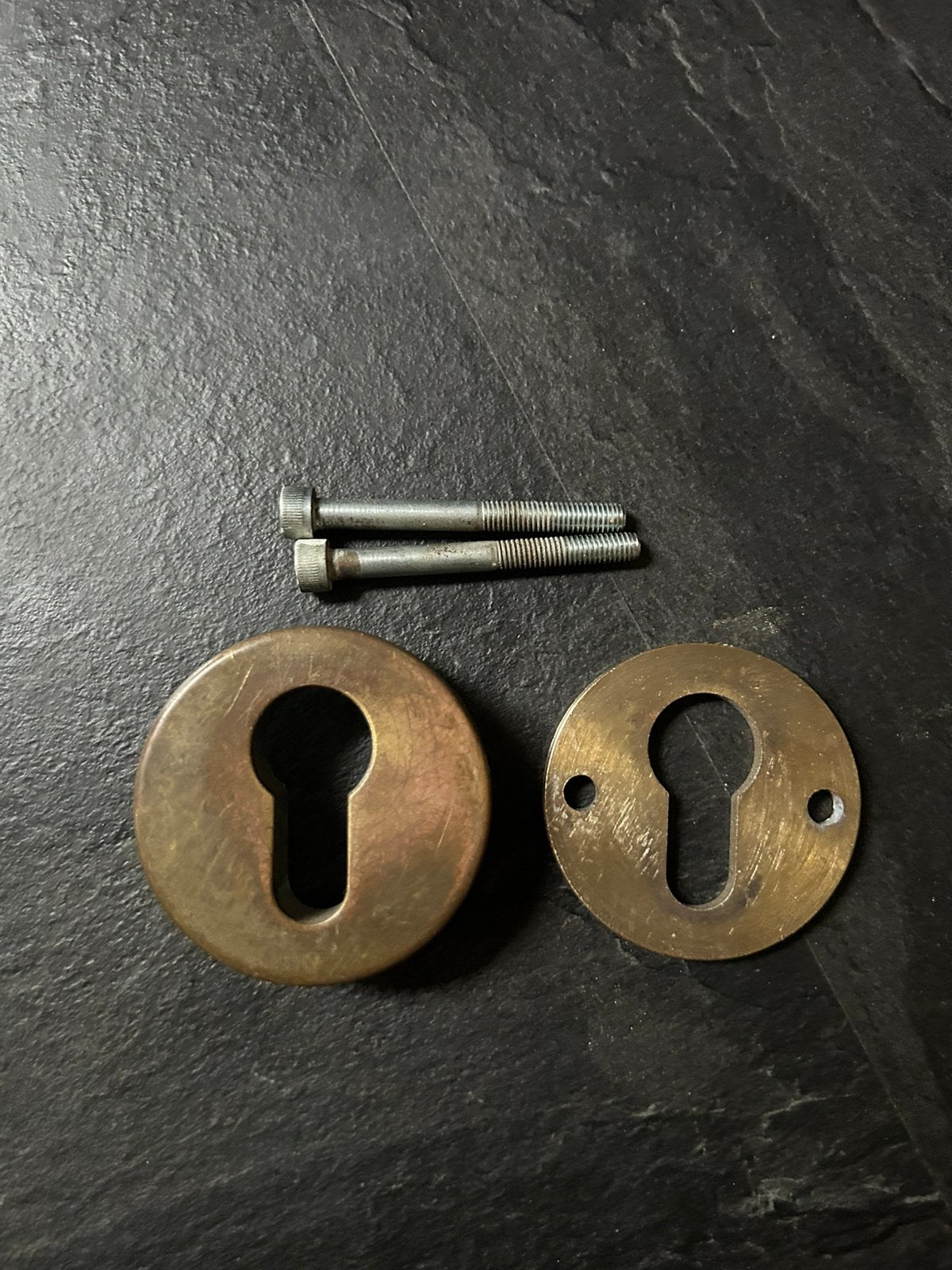 Koperen veiligsheids rozet deurbeslag, Doe-het-zelf en Verbouw, Hang- en Sluitwerk, Ophalen of Verzenden, Koper of Messing, Klink of Kruk