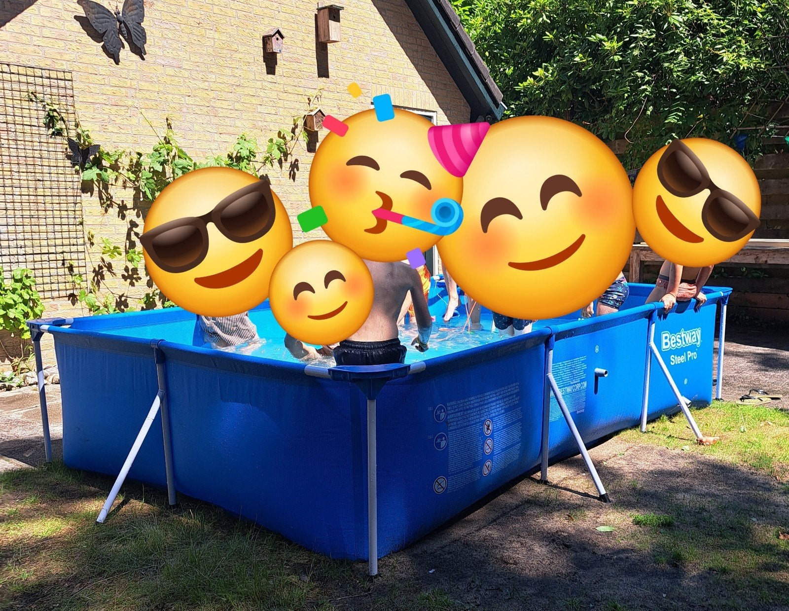 Bestway Pro zwembad met trap en pomp, Ophalen, 200 tot 300 cm, 80 tot 120 cm, Zo goed als nieuw