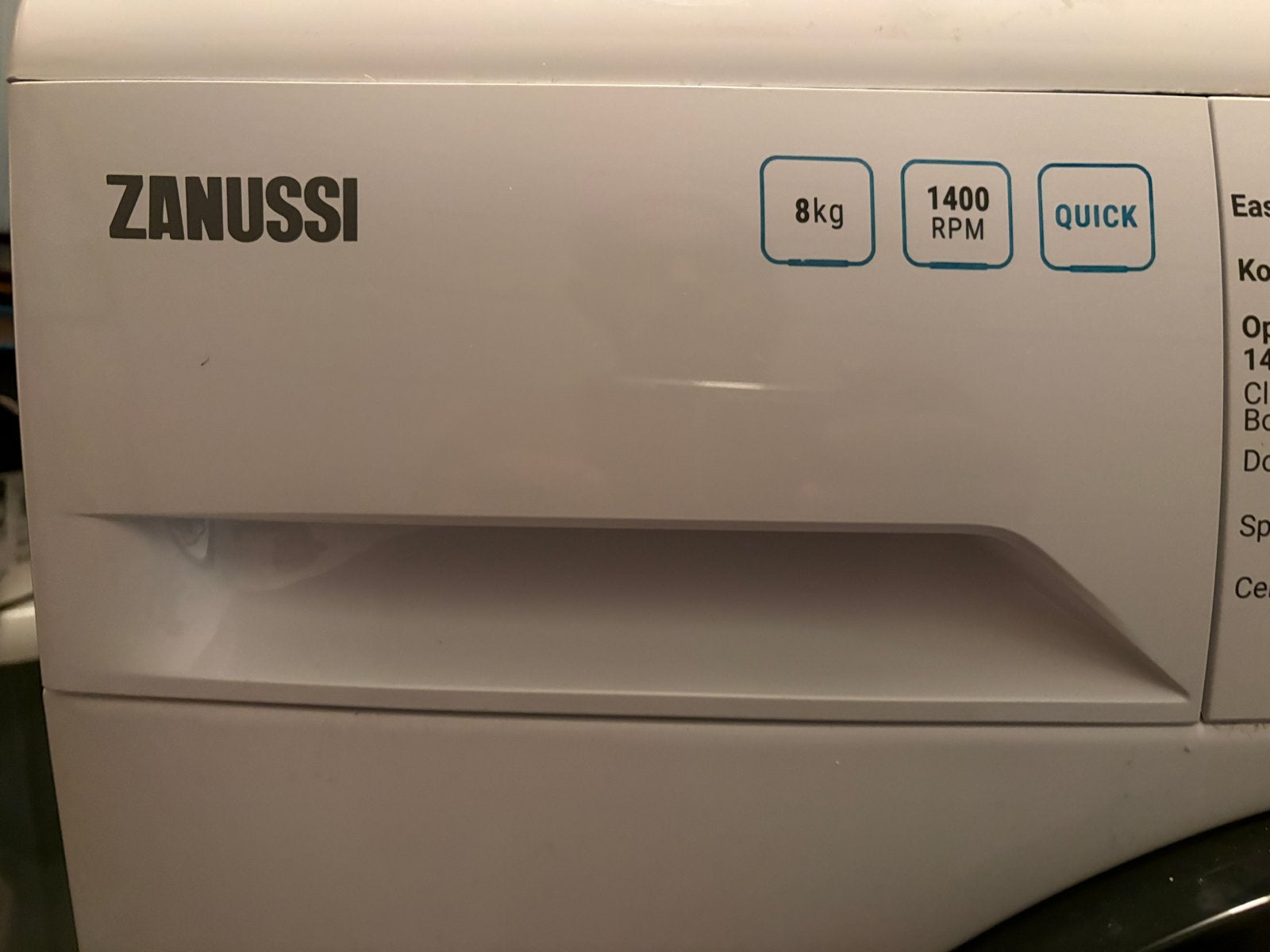 Zanussi Pisa wasmachine, Ophalen, 1200 tot 1600 toeren, Gebruikt, Voorlader
