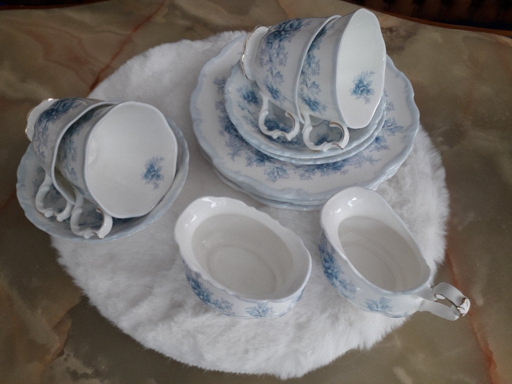 royal albert tiffany, Ophalen of Verzenden, Zo goed als nieuw, Porselein, Compleet servies