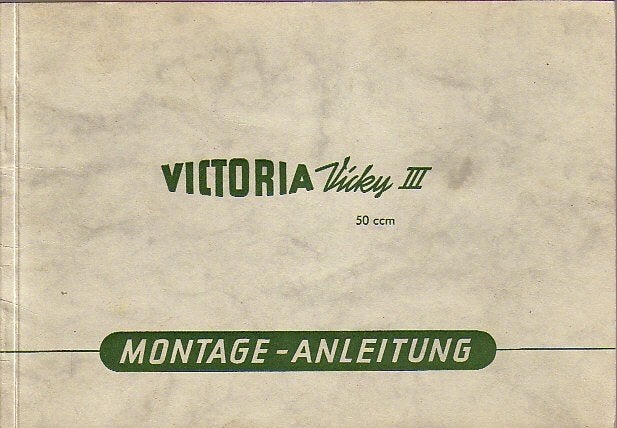 Victoria Vicky III 50 ccm Montage-Anleitung (5327z), Verzenden, Zo goed als nieuw