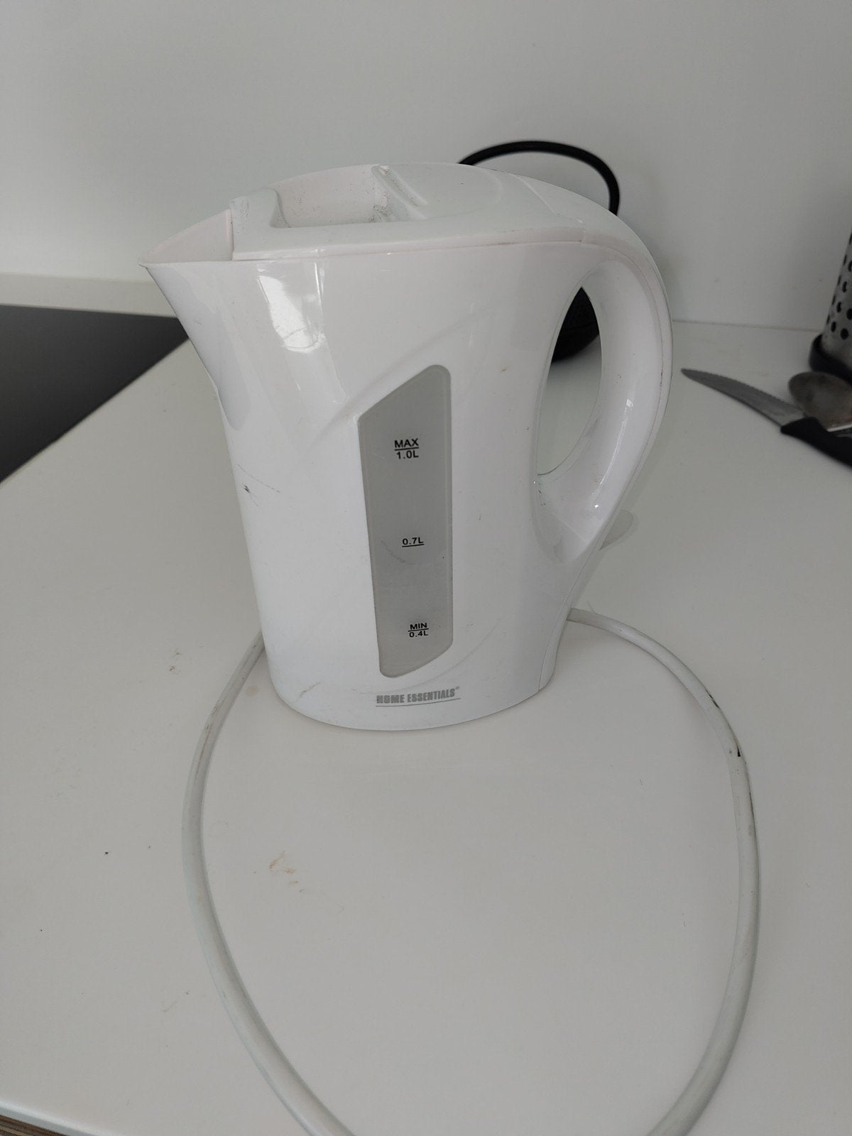 Home Essentials Waterkoker - Wit, 1.0L, Witgoed en Apparatuur, 1 tot 2 liter, Ophalen of Verzenden, Gebruikt, Draadloos