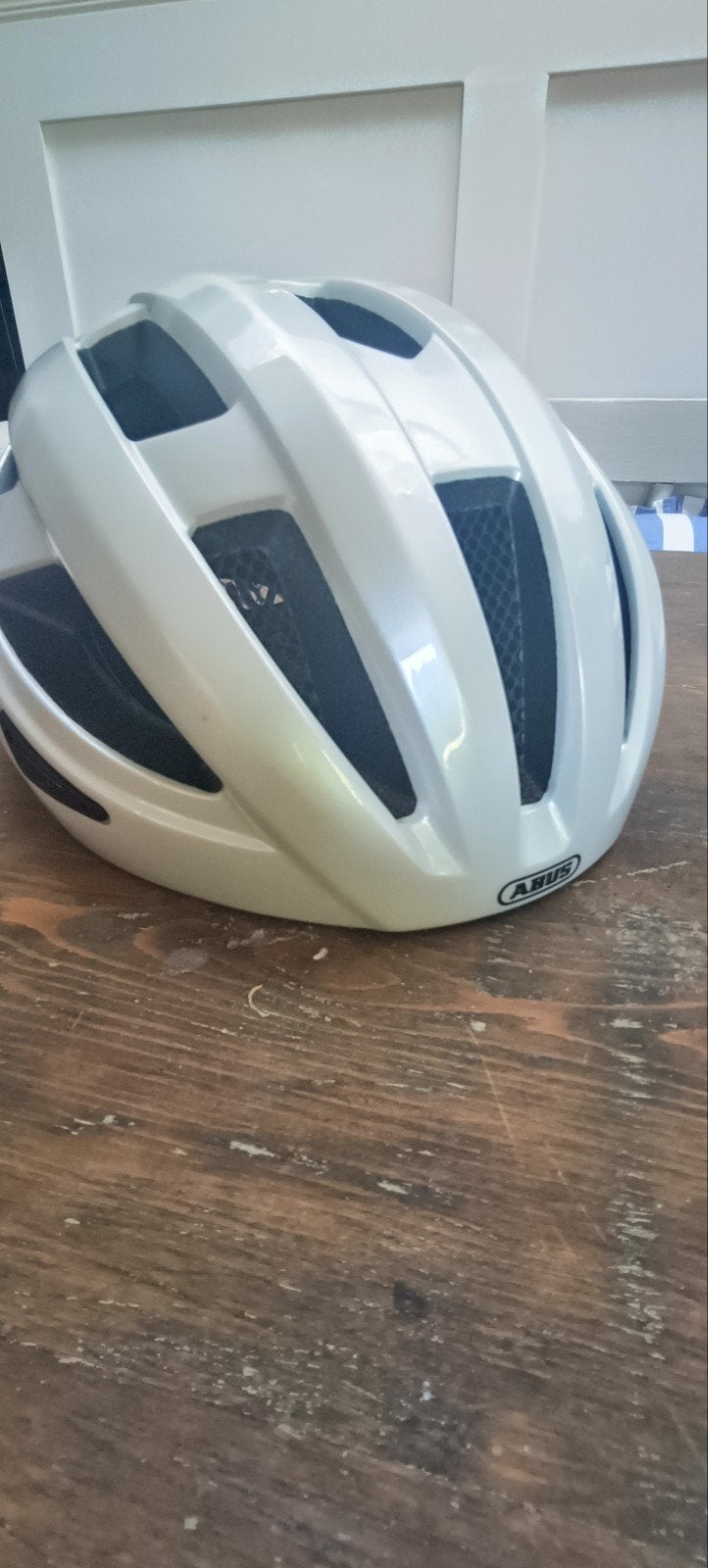 ABUS Macator Fietshelm - Wit (Maat 58-62cm), Overige maten, Ophalen of Verzenden, Zo goed als nieuw, ABUS
