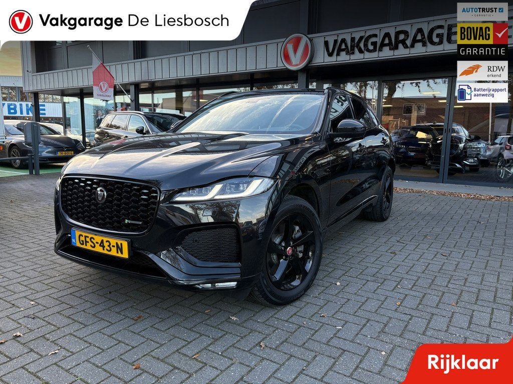 Jaguar F-PACE 2.0 P400e PHEV R-Dynamic S Black / Leder / Mer, Auto's, Jaguar, Automaat, Gebruikt, 4 cilinders, 2000 kg