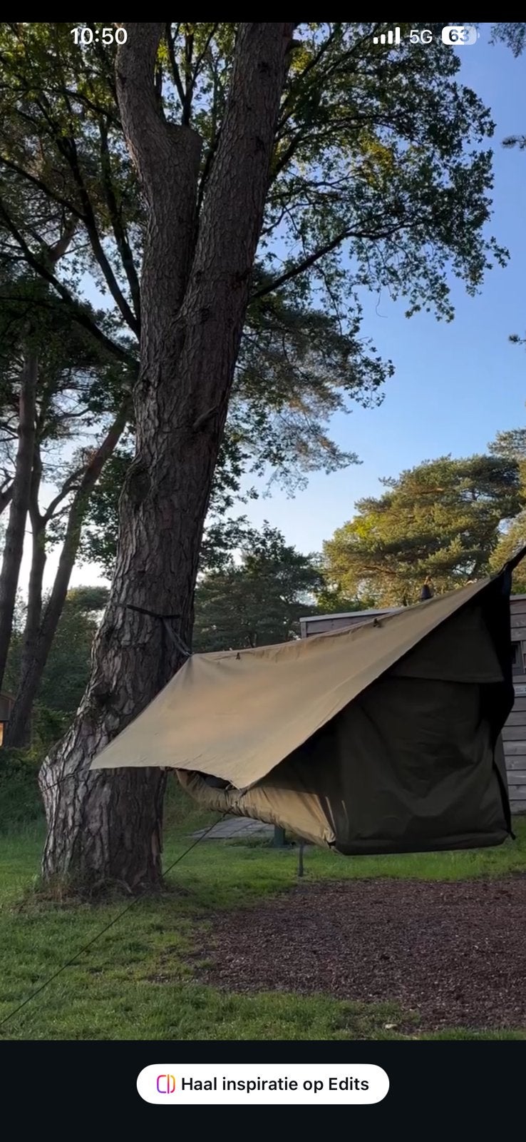 Haventent safari (hangmat/tent), Ophalen of Verzenden