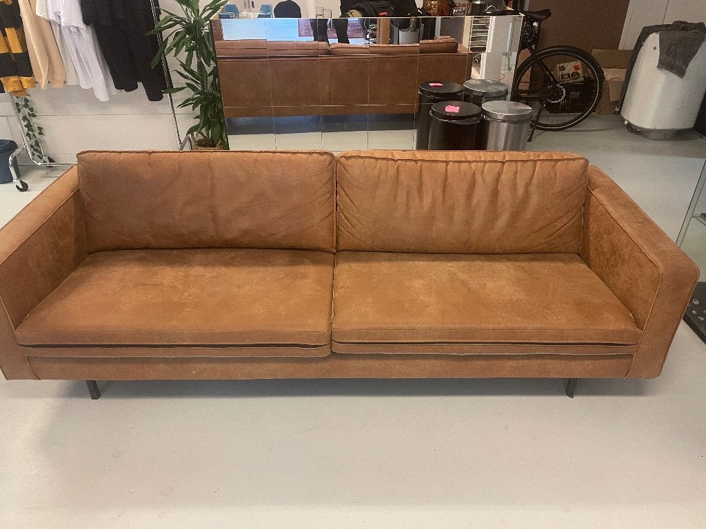 Leren bank woood, Ophalen, Zo goed als nieuw, 200 tot 250 cm, Leer