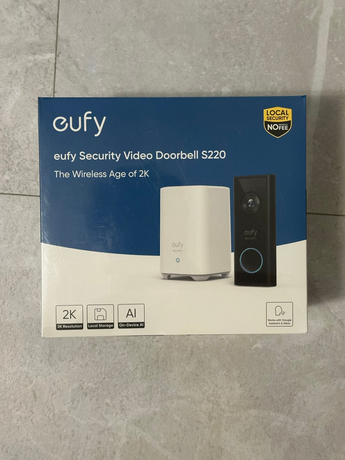 Eufy Security Video Deurbel S220 - Draadloos 2K, Beweging, Nieuw, Ophalen of Verzenden, Compleet systeem